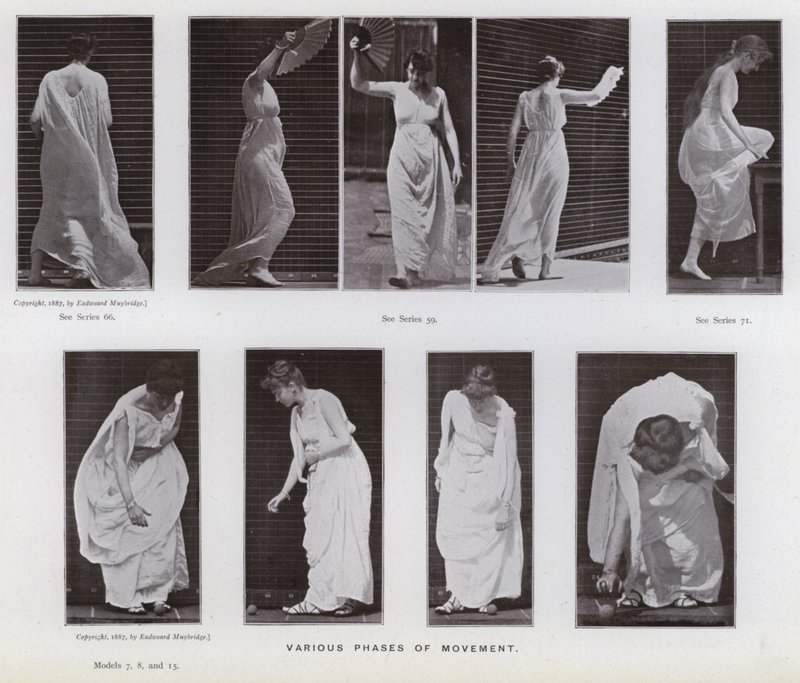 La figure humaine en mouvement : Diverses phases de mouvement - Eadweard Muybridge