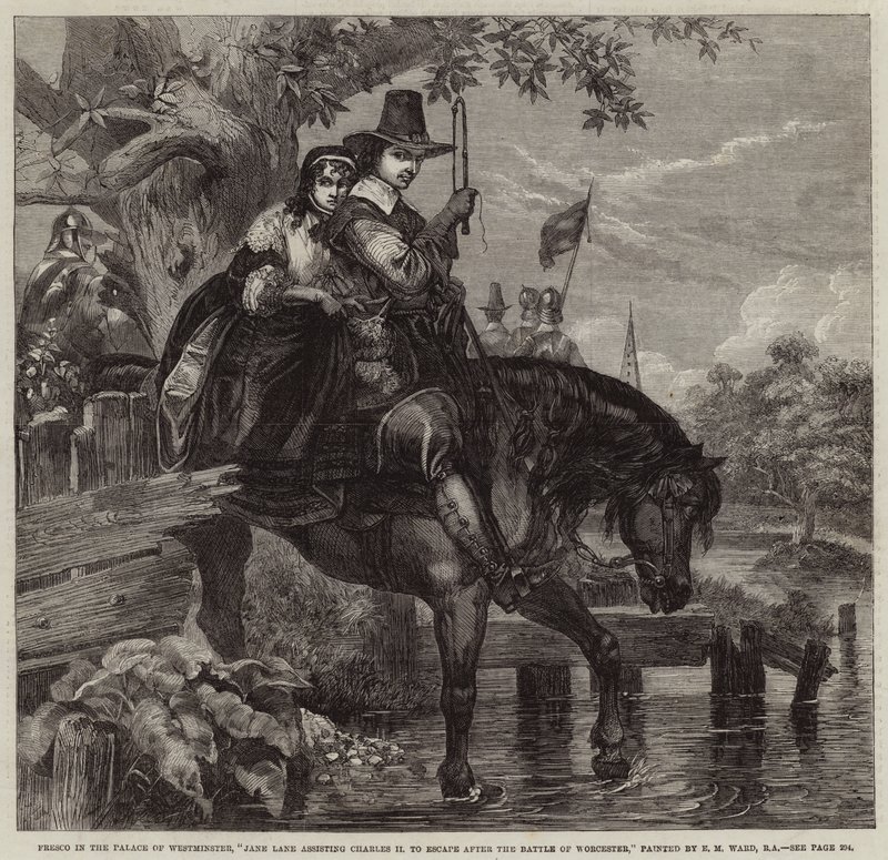Jane Lane aidant Charles II à s