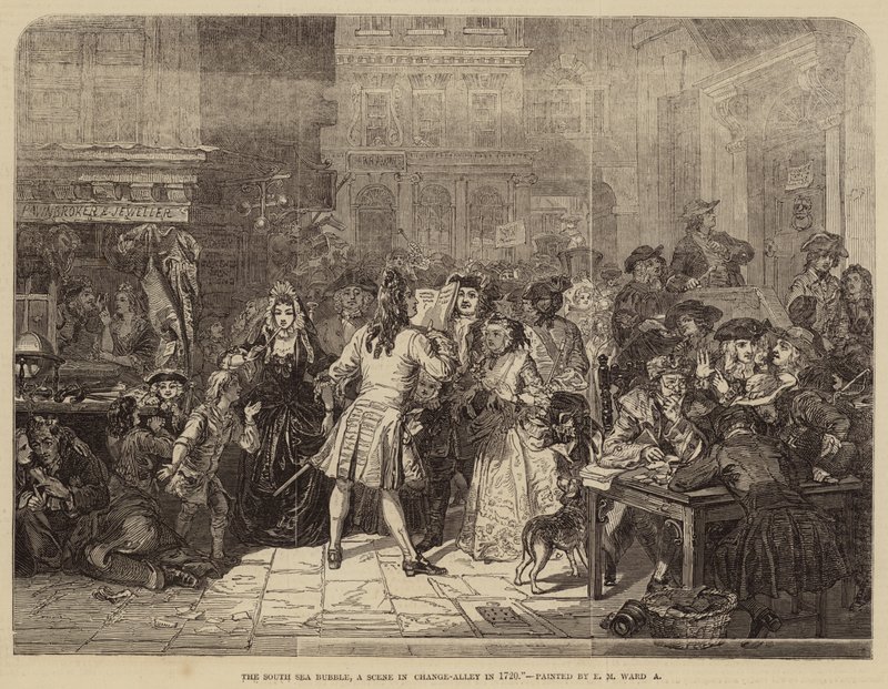 La bulle des mers du Sud, une scène à Change-Alley en 1720 - Edgar Melville Ward