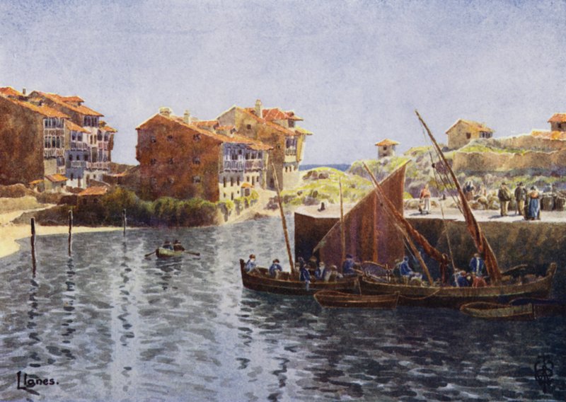 Espagne du Nord : Llanes, le port - Edgar T. A. Wigram