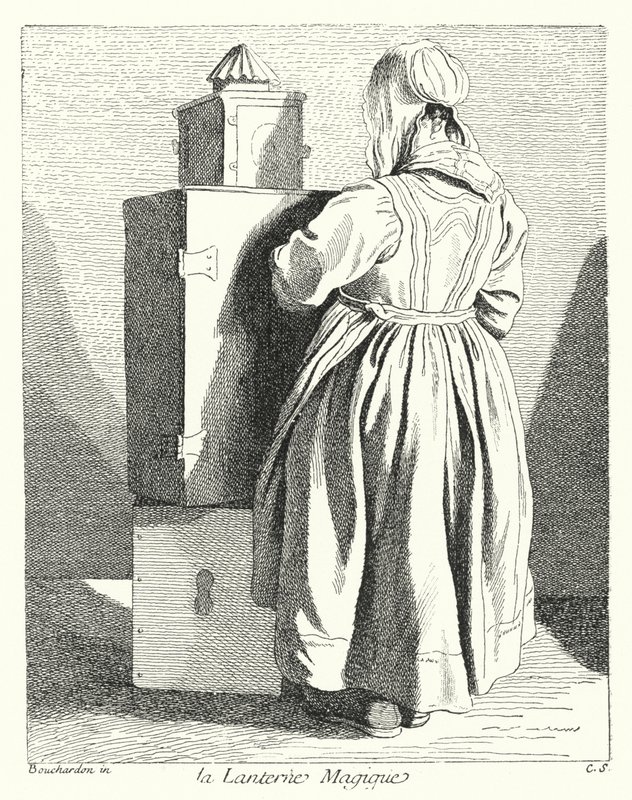 La Lanterne Magique (gravure) - Edmé (after) Bouchardon