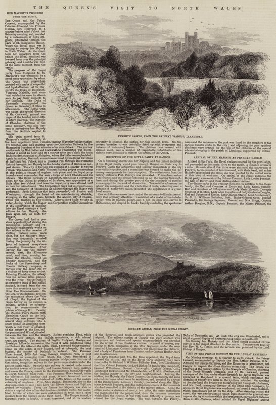 La visite de la reine au nord du Pays de Galles - Edmund Morison Wimperis