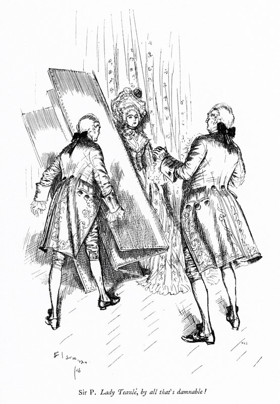 Illustration pour La School for Scandal de Sheridan - Edmund Joseph (after) Sullivan