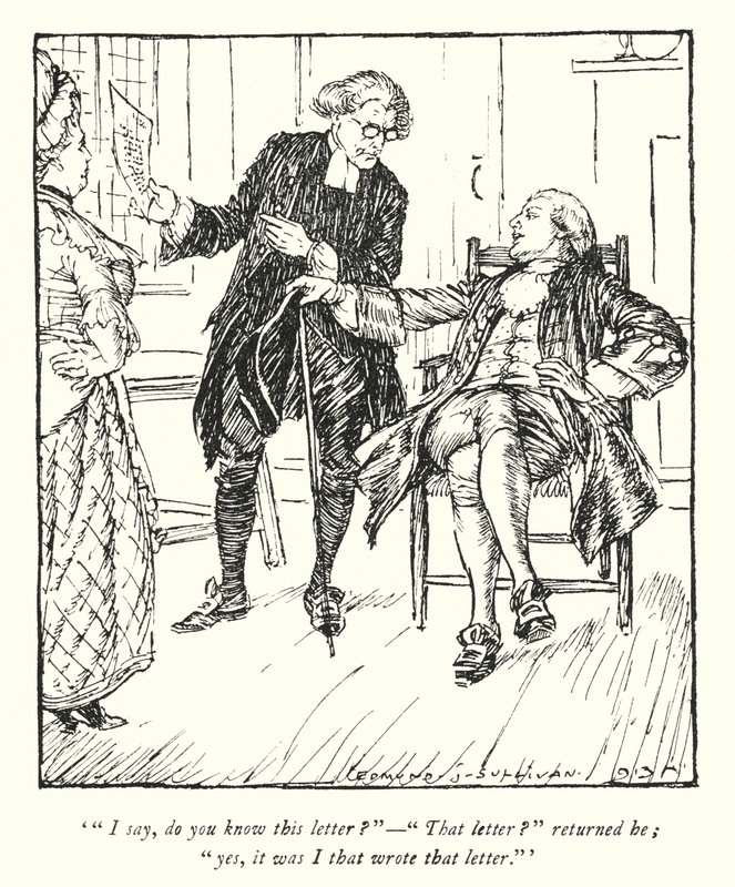 Illustration pour Le Vicaire de Wakefield par Oliver Goldsmith - Edmund Joseph Sullivan