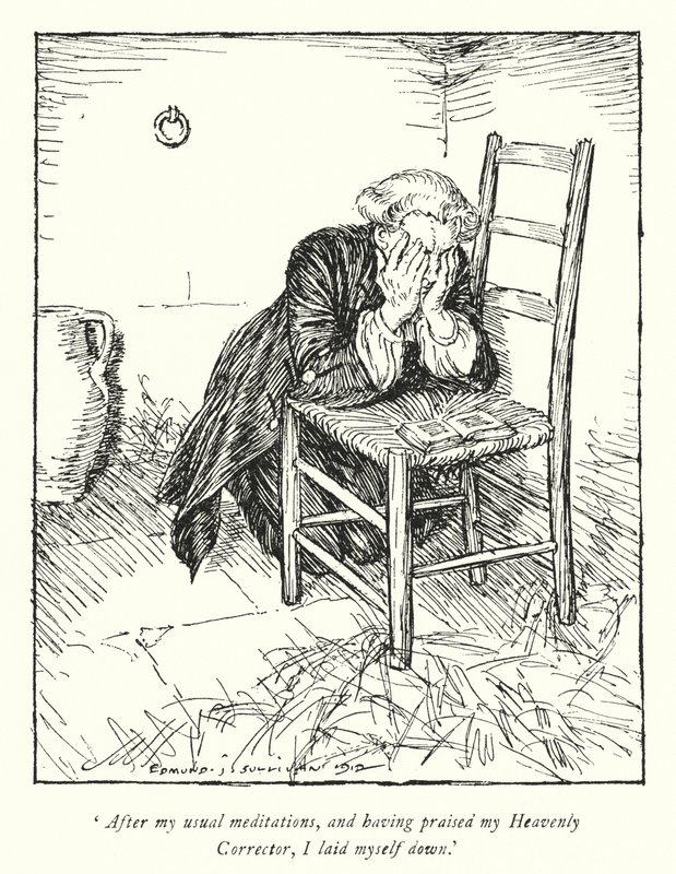 Illustration pour Le Vicaire de Wakefield par Oliver Goldsmith (lithographie) - Edmund Joseph Sullivan