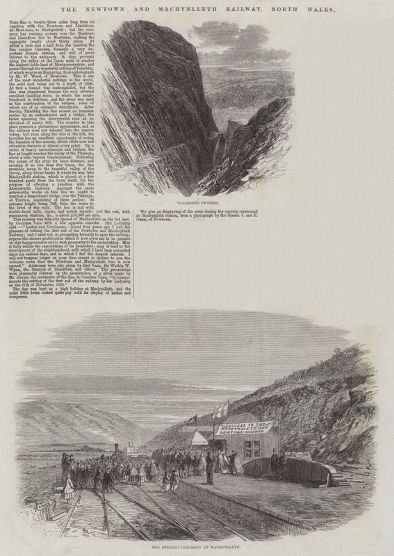 Le chemin de fer de Newtown et Machynlleth, nord du Pays de Galles - Edmund Morison Wimperis