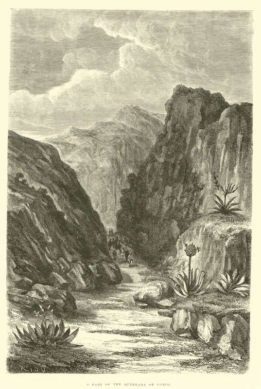 Une partie de la Quebrada de Cuzco - Edouard Riou