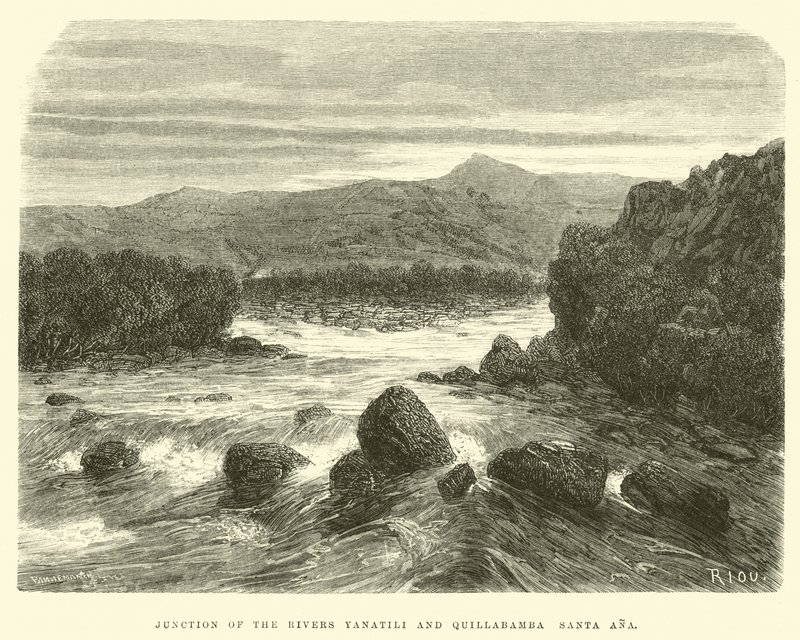 Jonction des rivières Yanatili et Quillabamba Santa Ana - Edouard Riou