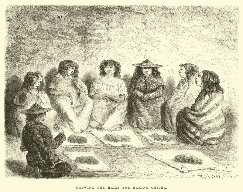 Mâcher le maïs pour faire du chicha - Edouard (after) Riou