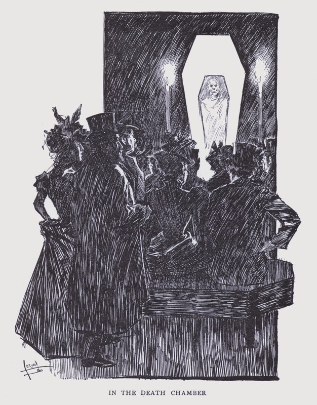 Bohemian Paris : Dans la chambre de la mort (litho) - Edouard Alfred (1875-1954) Cucuel