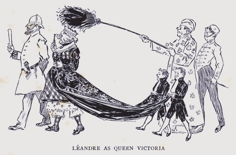 Paris bohème : Leandre en reine Victoria (litho) - Edouard Alfred (1875 1954) Cucuel