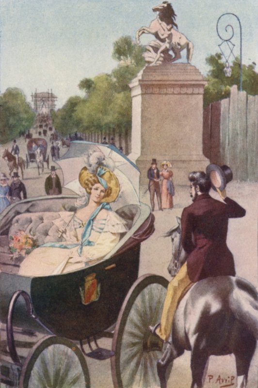 Je ressemblais à une fleur sous mon ombrelle doublée de soie blanche - Edouard Henri Avril