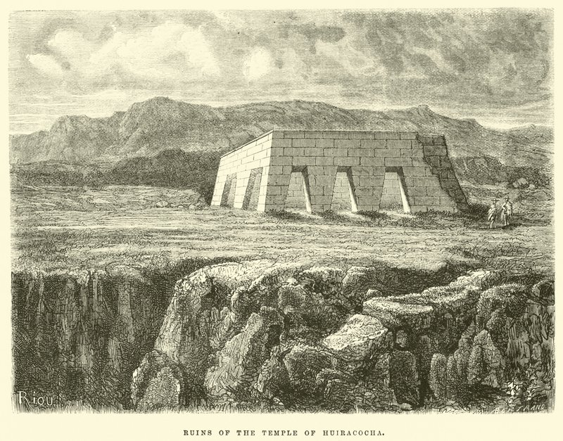 Ruines du Temple de Huiracocha - Edouard Riou