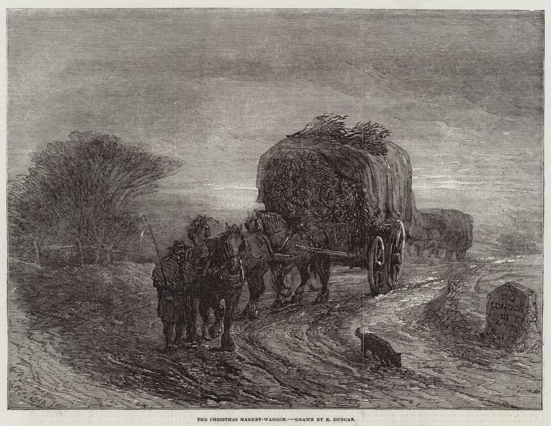 Le marché de Noël - Edward Duncan