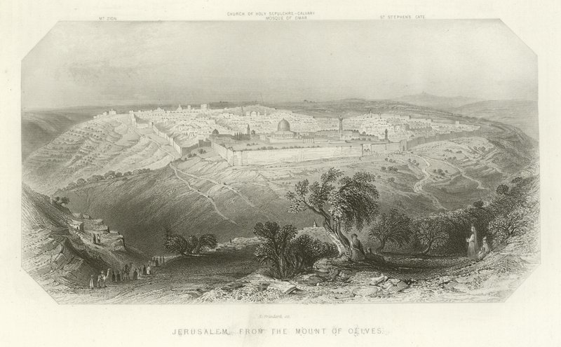 Jérusalem depuis le mont des Oliviers - Edward Paxman Brandard