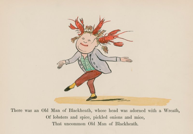 Il y avait un vieil homme de Blackheath, dont la tête était ornée d