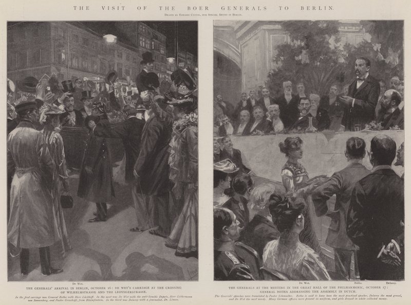 La visite des généraux boers à Berlin (litho) - Edward Cucuel