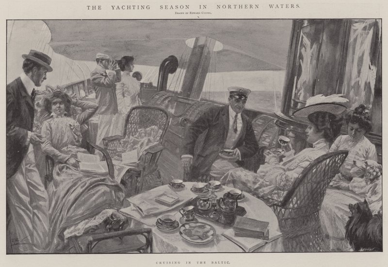 La saison de la plaisance dans les eaux du Nord (litho) - Edward Cucuel