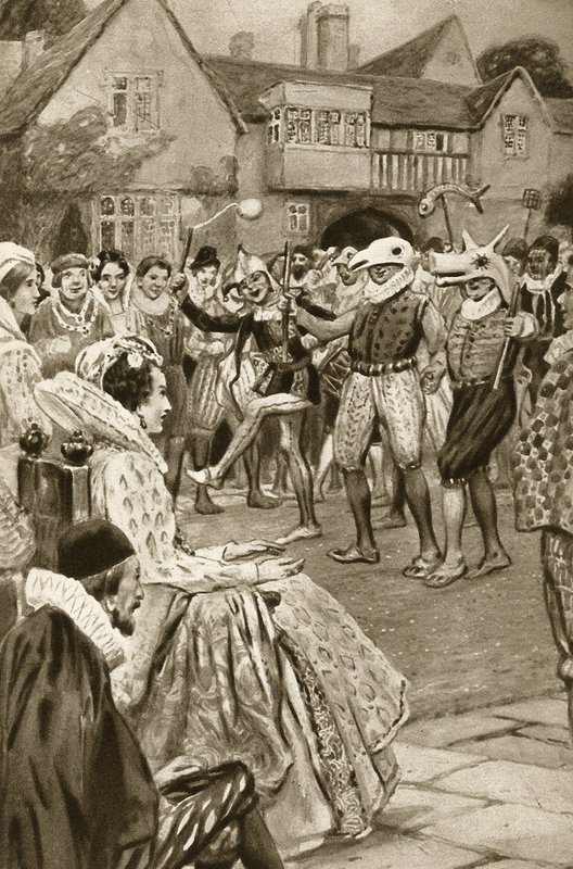 La Reine Élisabeth I divertie par des bouffons - Edward Frederick Skinner
