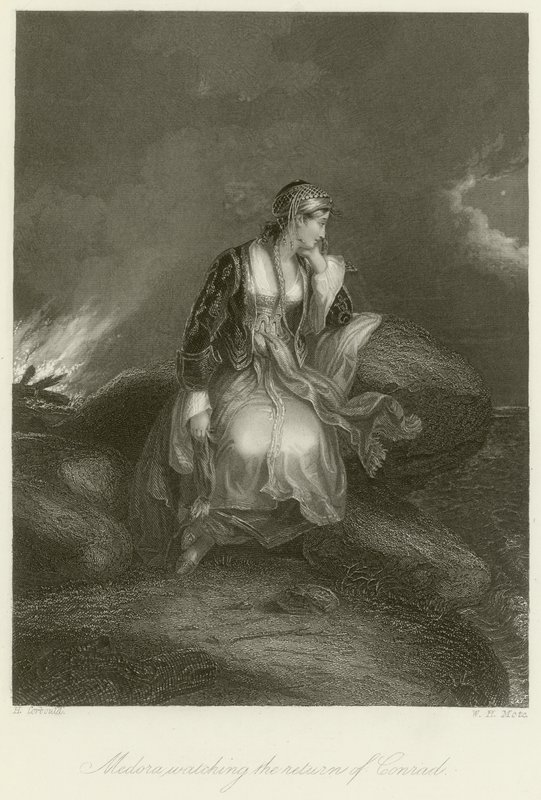 Medora regardant le retour de Conrad - Edward Henry Corbould