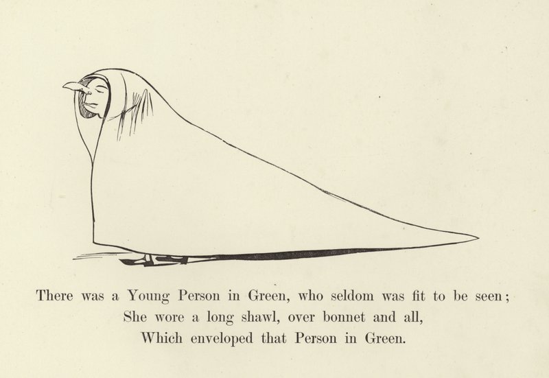 Il y avait une jeune personne en vert, qui était rarement vue - Edward Lear