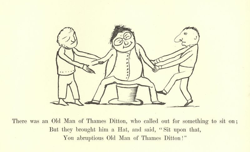 Il y avait un vieil homme de Thames Ditton, qui appelait pour quelque chose pour s