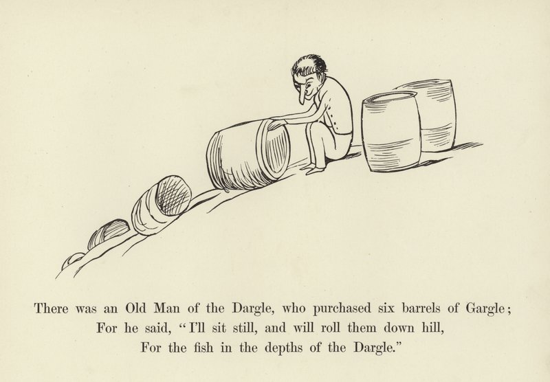 Il y avait un vieil homme de Dargle, qui acheta six barils de Gargle - Edward Lear