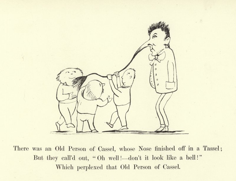 Il y avait une vieille personne de Cassel, dont le nez se terminait par un gland - Edward Lear