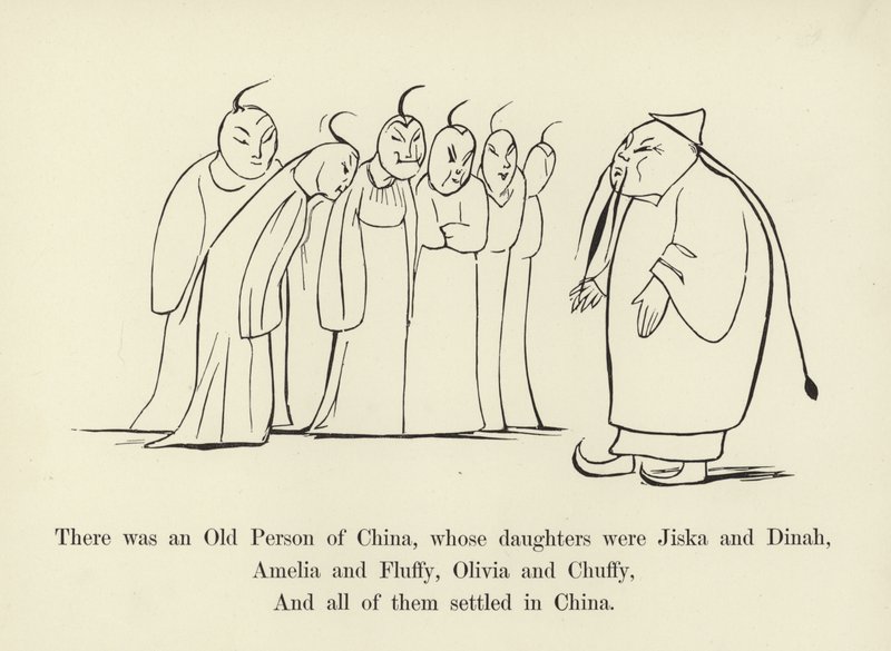 Il y avait une vieille personne de Chine, dont les filles étaient Jiska et Dinah - Edward Lear