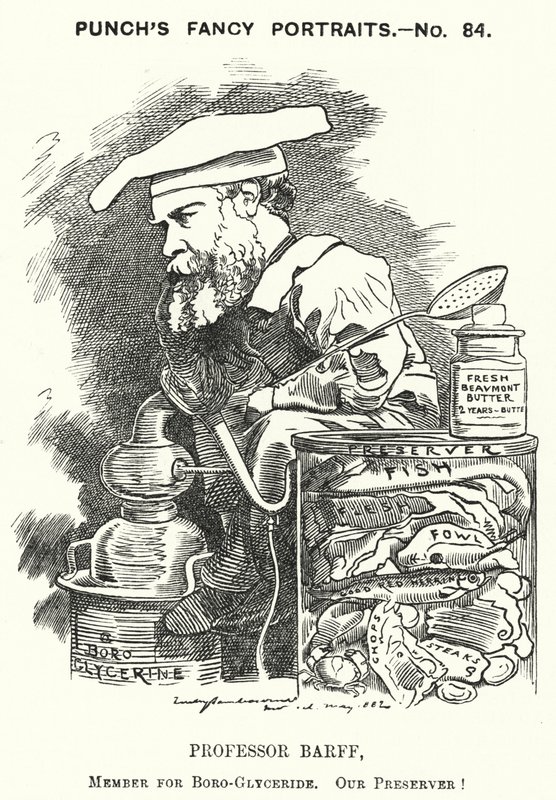 Caricature de Punch : Frederick Settle Barff - Edward Linley (after) Sambourne