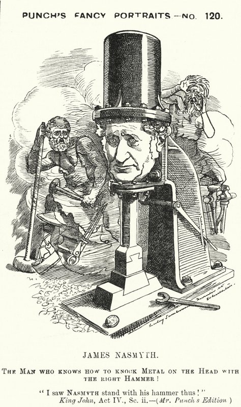 Caricature de Punch : James Nasmyth - Edward Linley (after) Sambourne