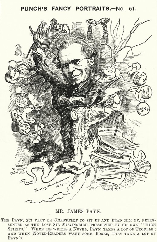 Caricature de Punch : James Payn, romancier anglais - Edward Linley (after) Sambourne