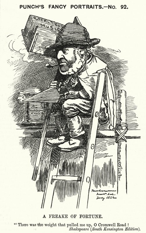 Caricature de Punch : Sir Charles James Freake - Edward Linley (after) Sambourne