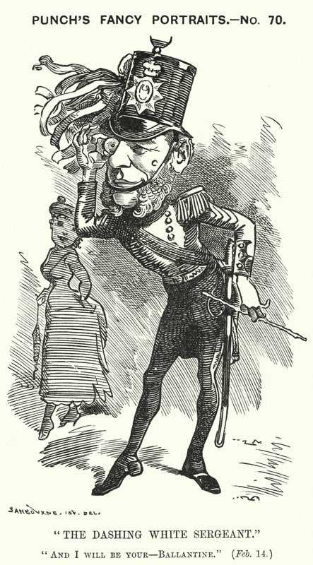 Caricature de William Ballantine, sergent en droit anglais (gravure) - Edward Linley (after) Sambourne