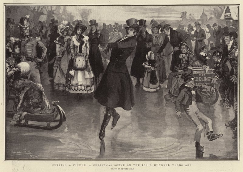 Faire une figure, une scène de Noël sur la glace il y a cent ans - Edward Read