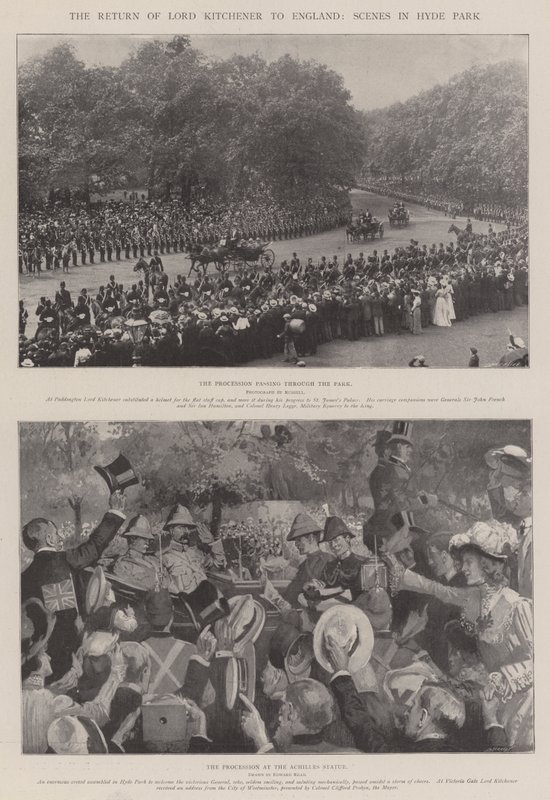 Le retour de Lord Kitchener en Angleterre, scènes à Hyde Park - Edward Read
