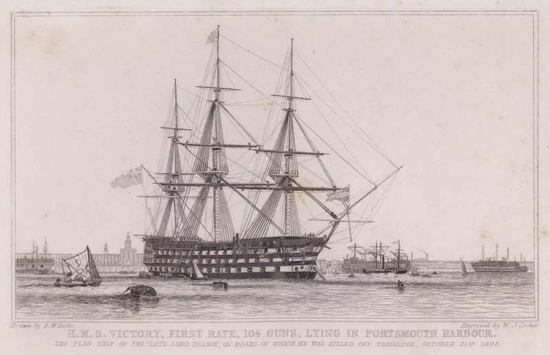 HMS Victory, premier rang - Edward William (after) Cooke