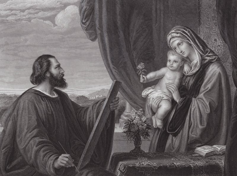 Saint Luc et la Vierge - Edward von Steinle