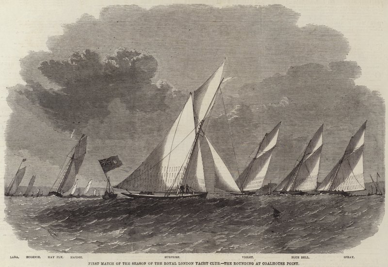 Premier match de la saison du Royal London Yacht Club, le virage à Coalhouse Point - Edwin Weedon