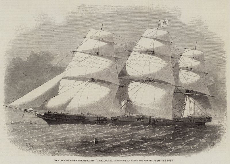 Nouveau yacht à vapeur armé Immacolata Concezione, construit pour Sa Sainteté le Pape - Edwin Weedon