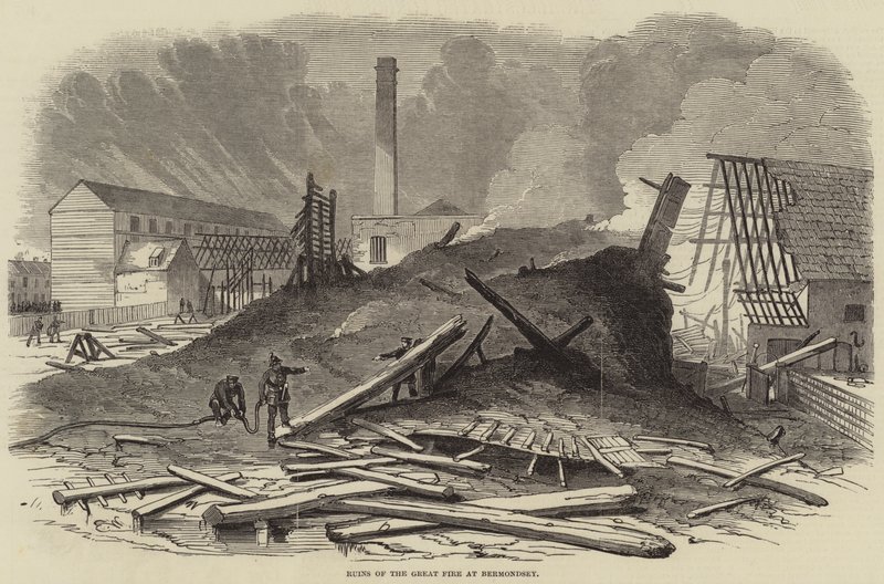 Ruines du grand incendie à Bermondsey - Edwin Weedon
