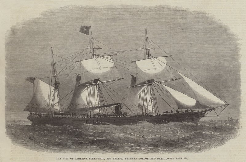 Le Navire à Vapeur de la Ville de Limerick, pour le Trafic entre Londres et le Brésil - Edwin Weedon