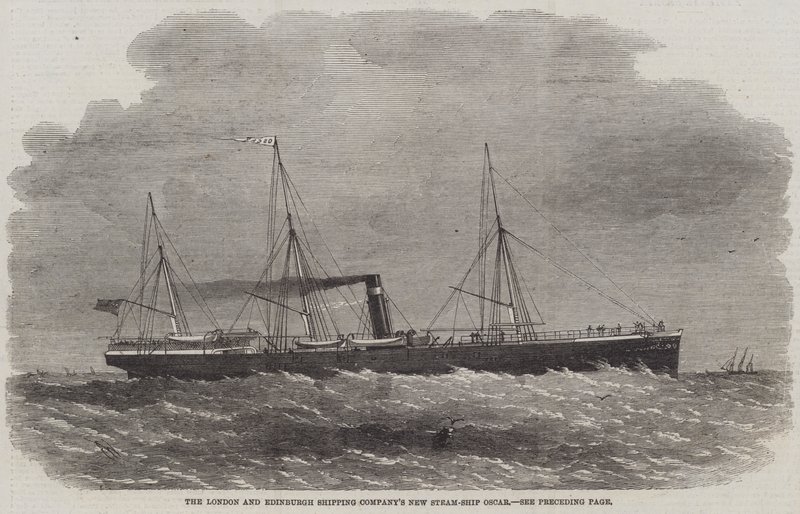 Le nouveau vapeur de la London and Edinburgh Shipping Company, Oscar - Edwin Weedon