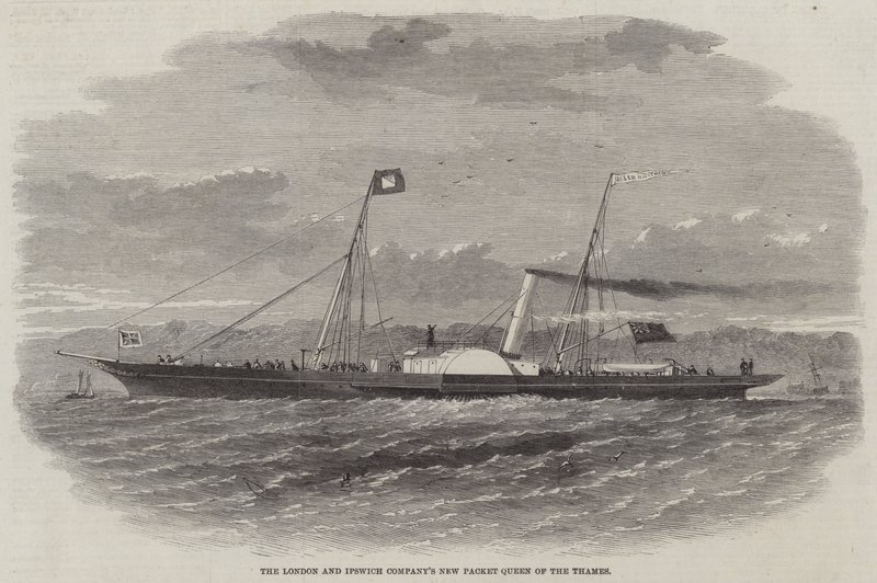 Le nouveau paquebot Queen of the Thames de la London and Ipswich Company - Edwin Weedon