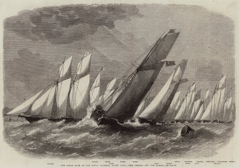 La course océanique du Royal Victoria Yacht Club, les navires au large de Noman - Edwin Weedon