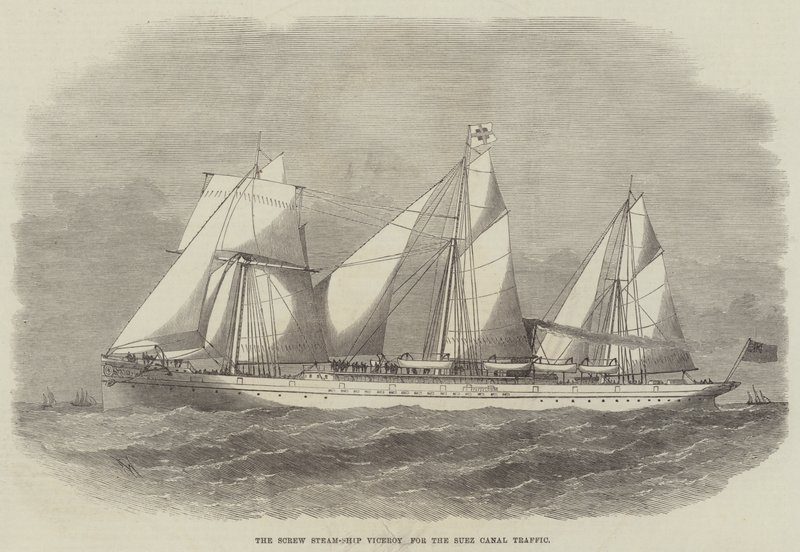 Le Navire à Vapeur Viceroy pour le Trafic du Canal de Suez - Edwin Weedon