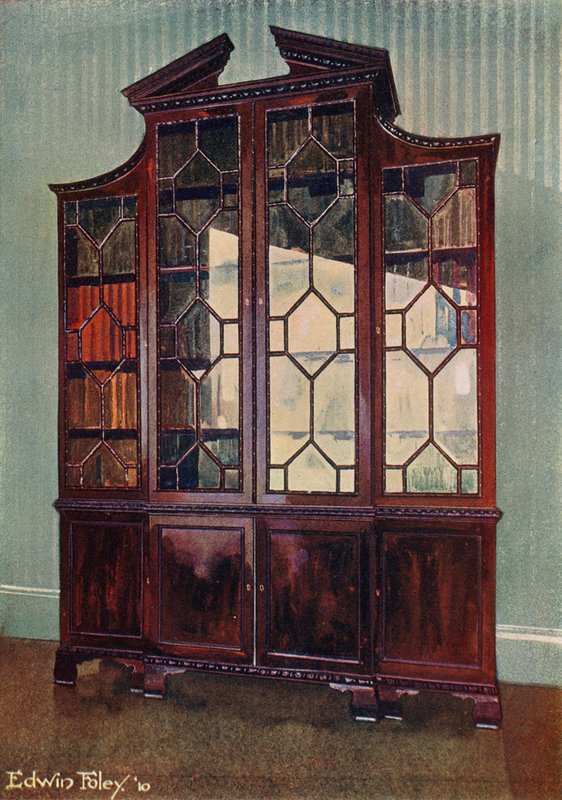 Bibliothèque sculptée Chippendale - Edwin John Foley