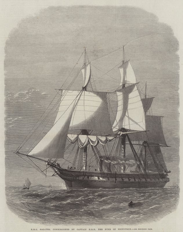 HMS Galatea, commandé par le Capitaine SAR le Duc d