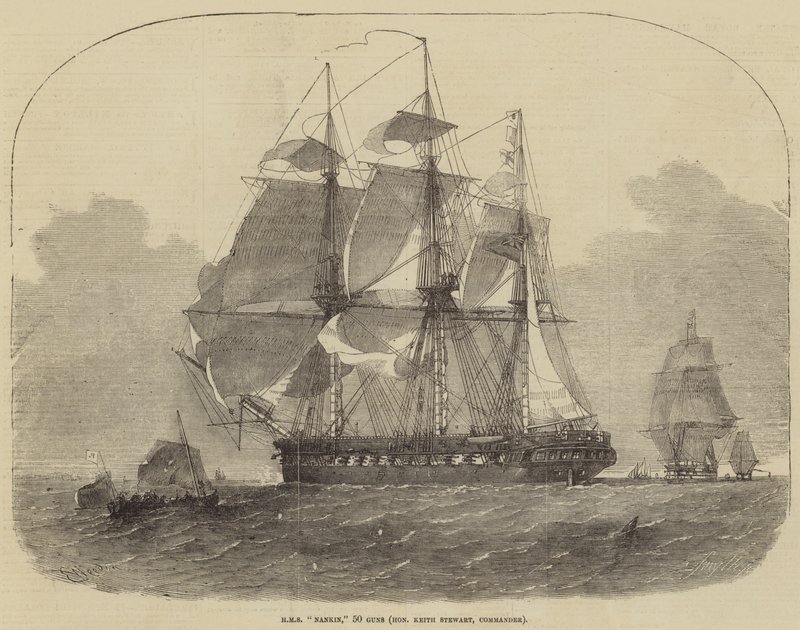 HMS Nankin, 50 canons, commandant Keith Stewart - Edwin Weedon
