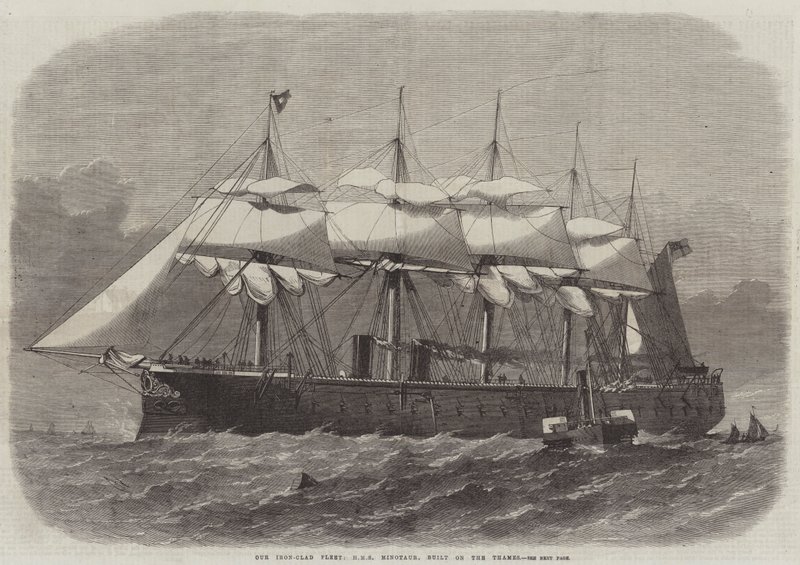 Notre flotte blindée, HMS Minotaur, construite sur la Tamise - Edwin Weedon